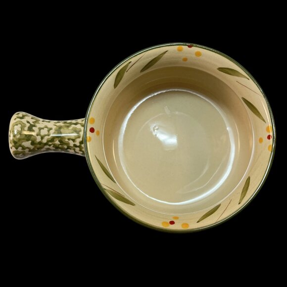 Temptations Soup And Sandwich Tray Bowl Old World Green Floral Pattern - Picture 4 of 8